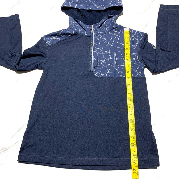 Nike Blue Dri-Fit Fleece Lined Hooded Athletic Jacket Unisex Sz Medium Youth - Picture 12 of 15